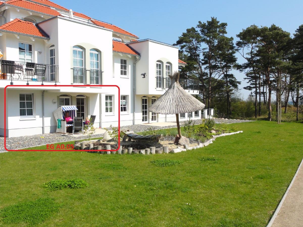 3 Zimmer Ferienwohnung Haus Meeresblick Mit Meerblick A005 Mit Suedterrasse Und Strandkorb Baabe Exterior foto